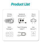 Bluetooth 6.0 Motorcycle Helmet Intercom with RGB Lighting