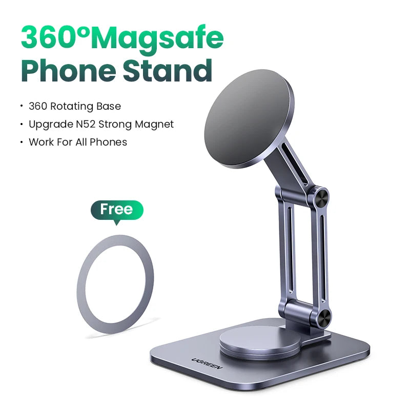 Adjustable Magnetic Aluminum Phone Stand for Desk - 24