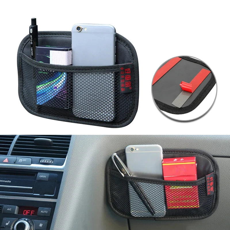 Adhesive Car Interior Mesh Storage Organizer Net for Phone and Gadgets
