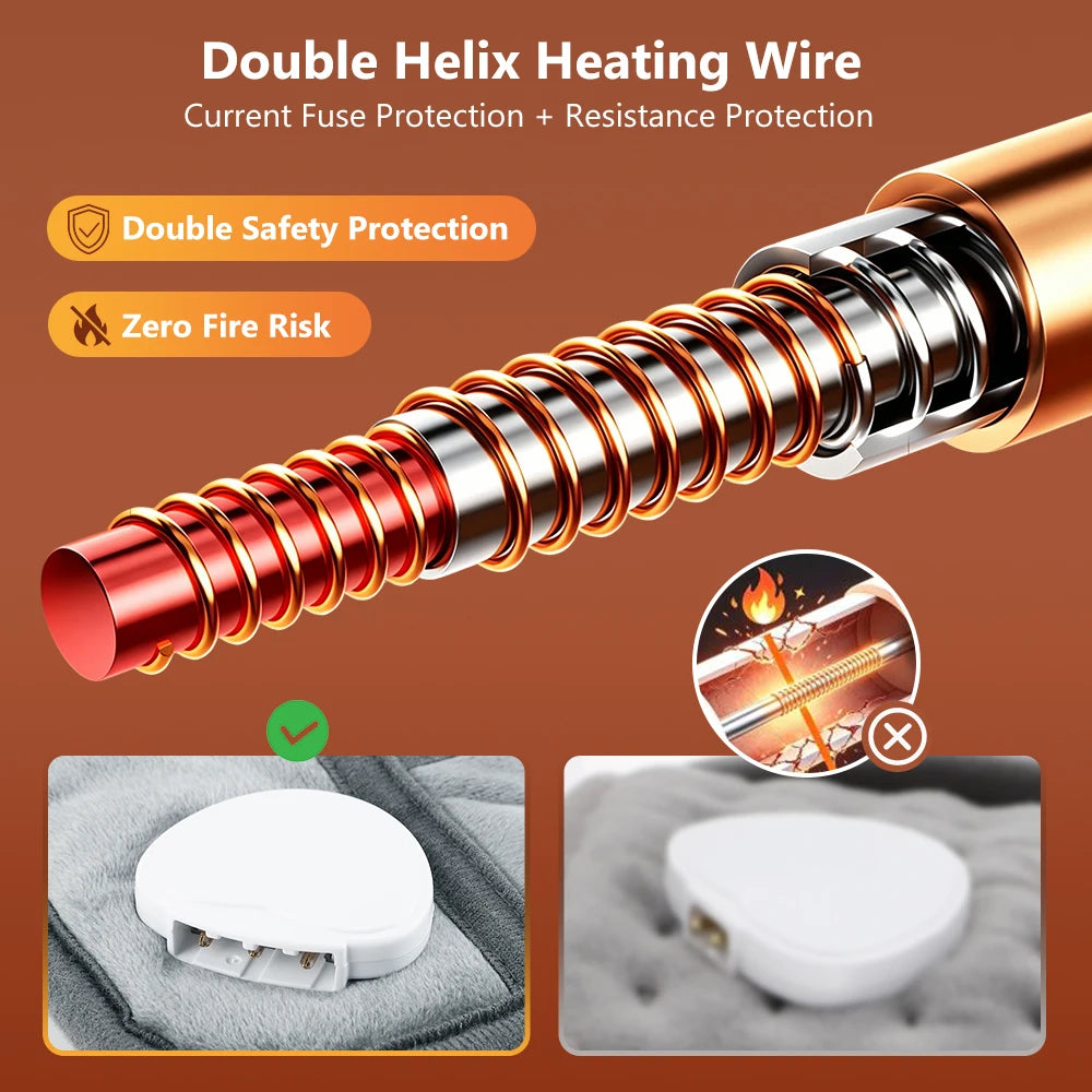 Natural Jade Stone Electric Heating Pad with 9 Heat Levels