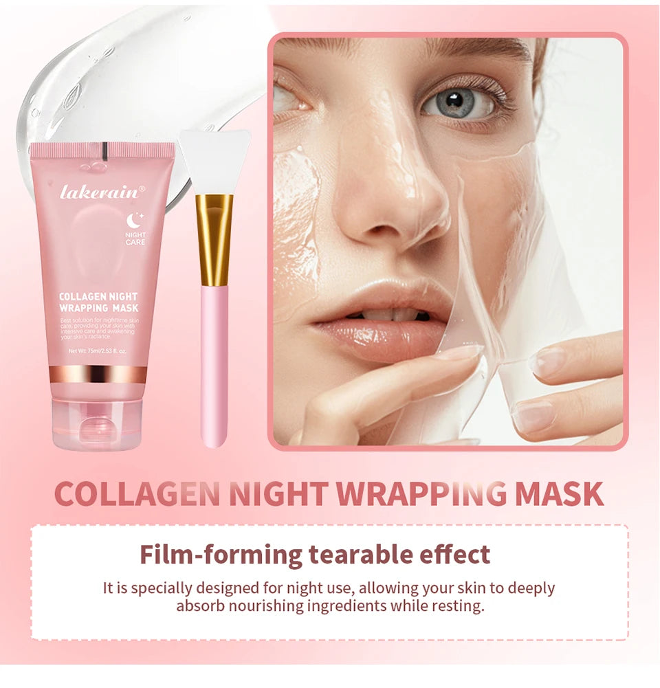 Collagen Peel-Off Night Wrapping Mask for Skin Hydration - 10