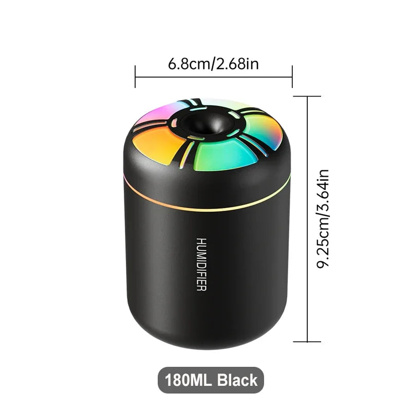 USB Portable Aroma Diffuser and Humidifier with RGB LED Lights - 19