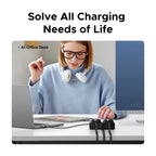 6-in-1 UK Plug Power Strip with 20W USB-C Fast Charging