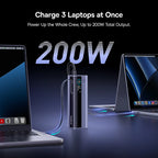 200W 25000mAh Fast Charging Power Bank with Retractable Cables