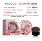 Spherical Powder Bead Blusher for Natural Shimmer Makeup