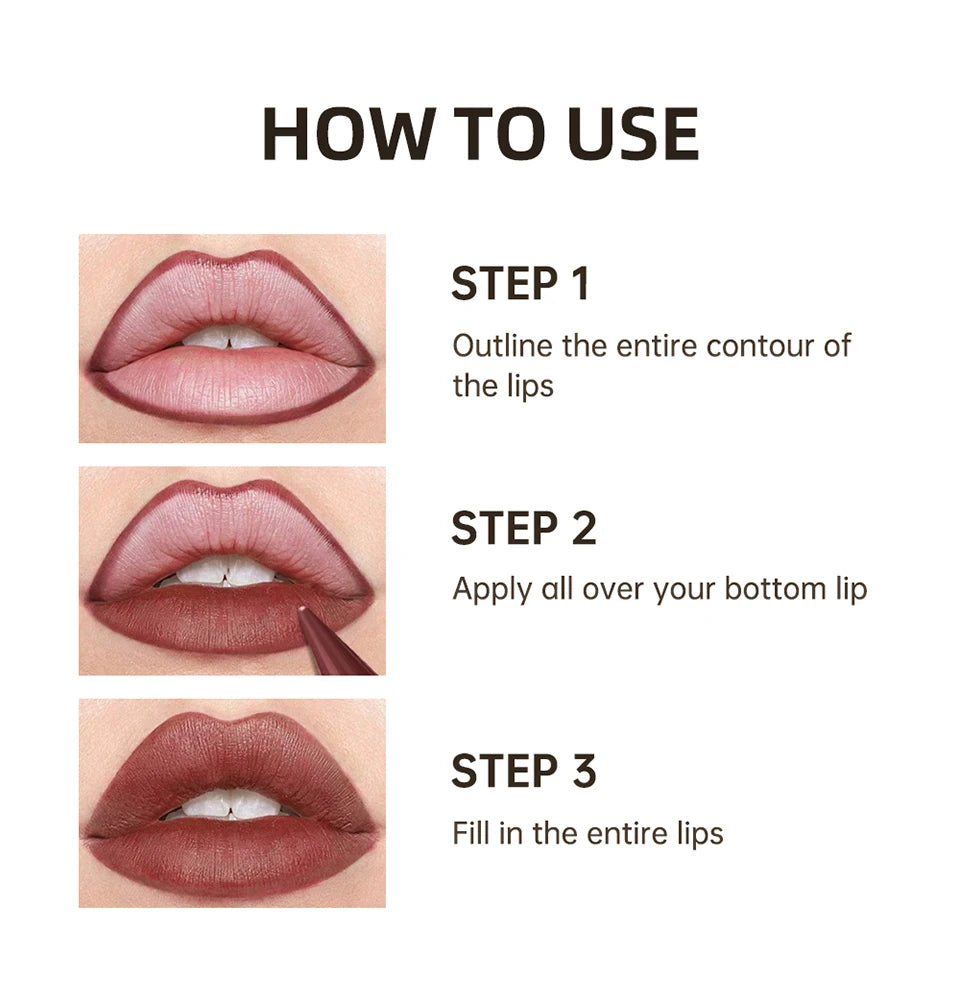 Waterproof Long-Lasting Lip Liner and Contour Pencil