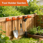 Wall-Mounted Gardening Tool Organizer Rack