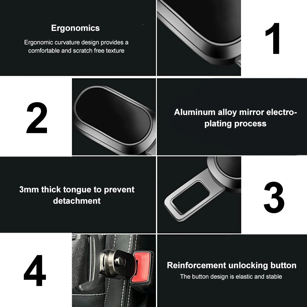 Car Seat Belt Buckle Extension Clip Metal Socket Plug Extender