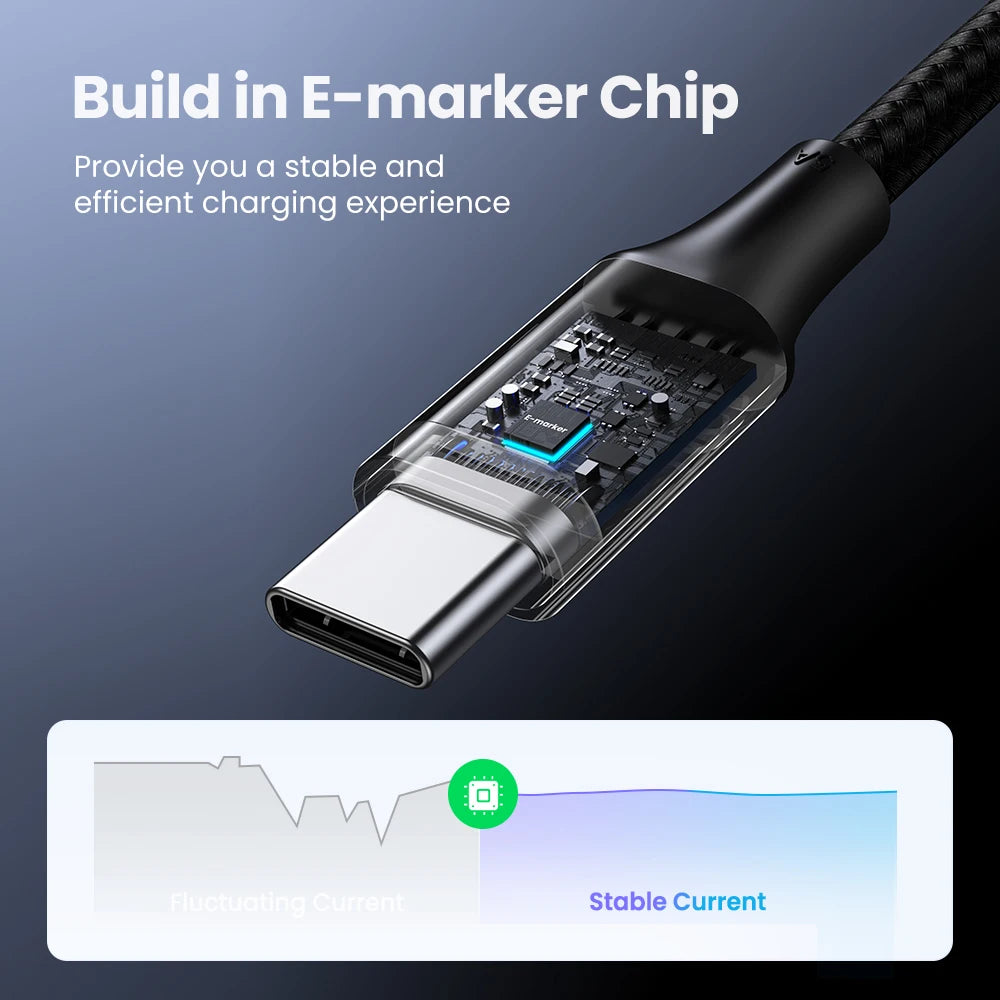 100W USB-C to USB-C Fast Charging and Data Sync Cable - 6