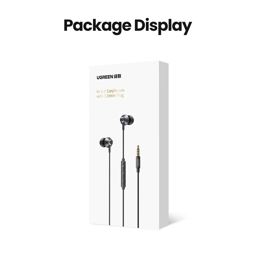 Wired In-Ear Headphones with Microphone and Volume Control