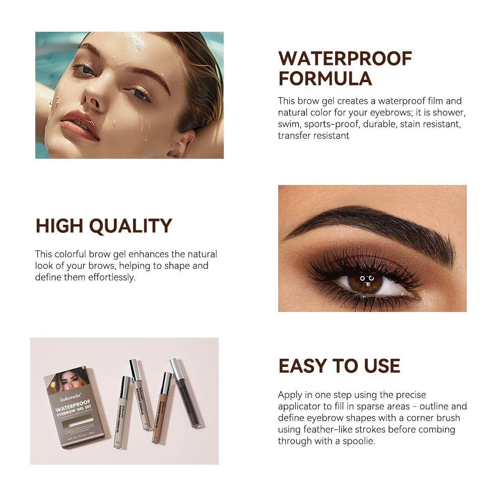 Waterproof Eyebrow Tint Gel for Long-Lasting Natural Brows - 2