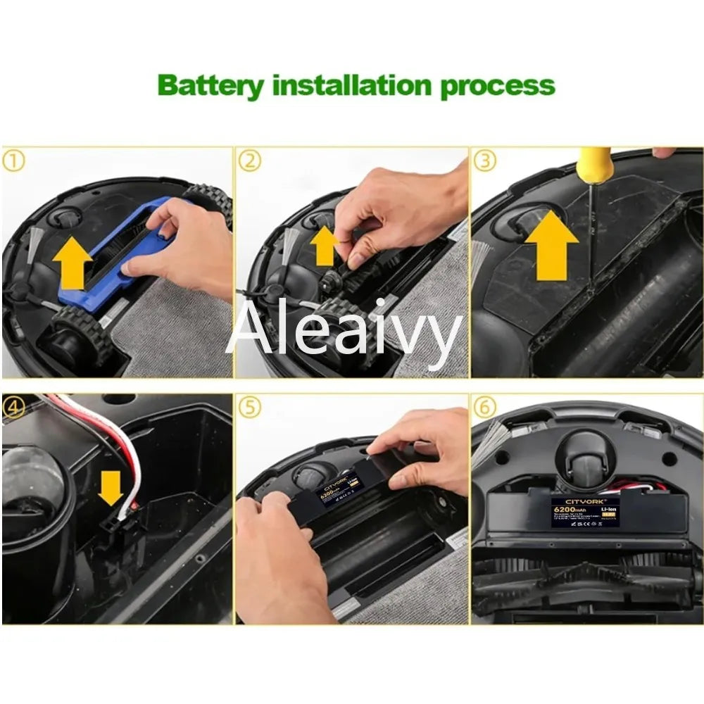 Replacement 14.4V Rechargeable Battery for Robot Vacuum Cleaners