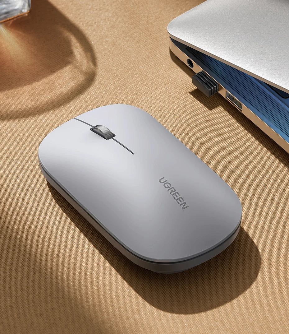Silent Wireless Mouse with Bluetooth 5.0 and 4000 DPI