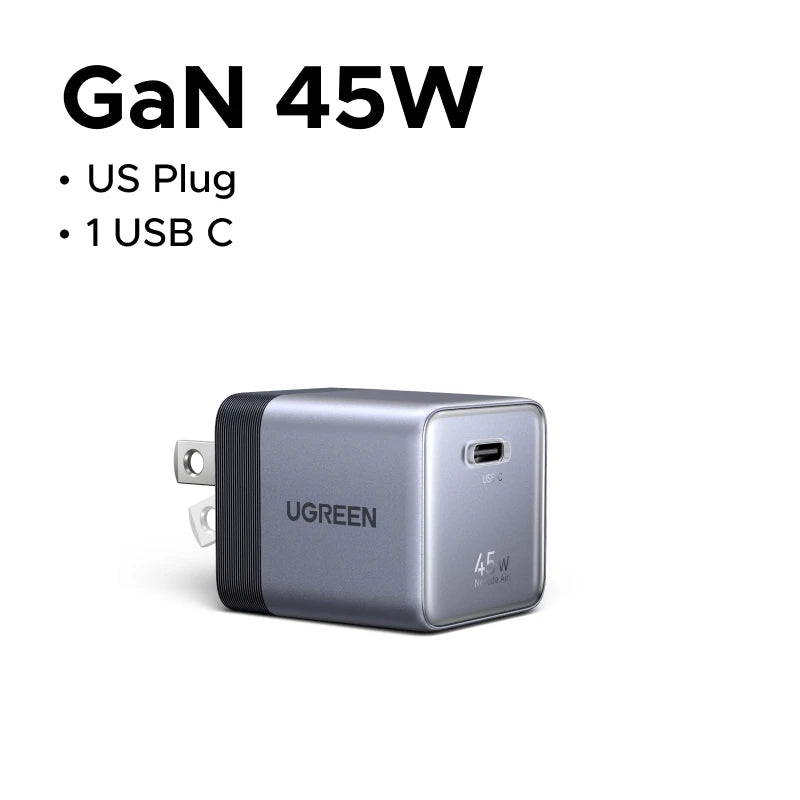 45W GaN USB-C Fast Charger for Smartphones and Tablets