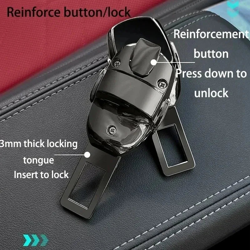 Alloy Car Seat Belt Buckle Extension Clip Insert Socket Extender