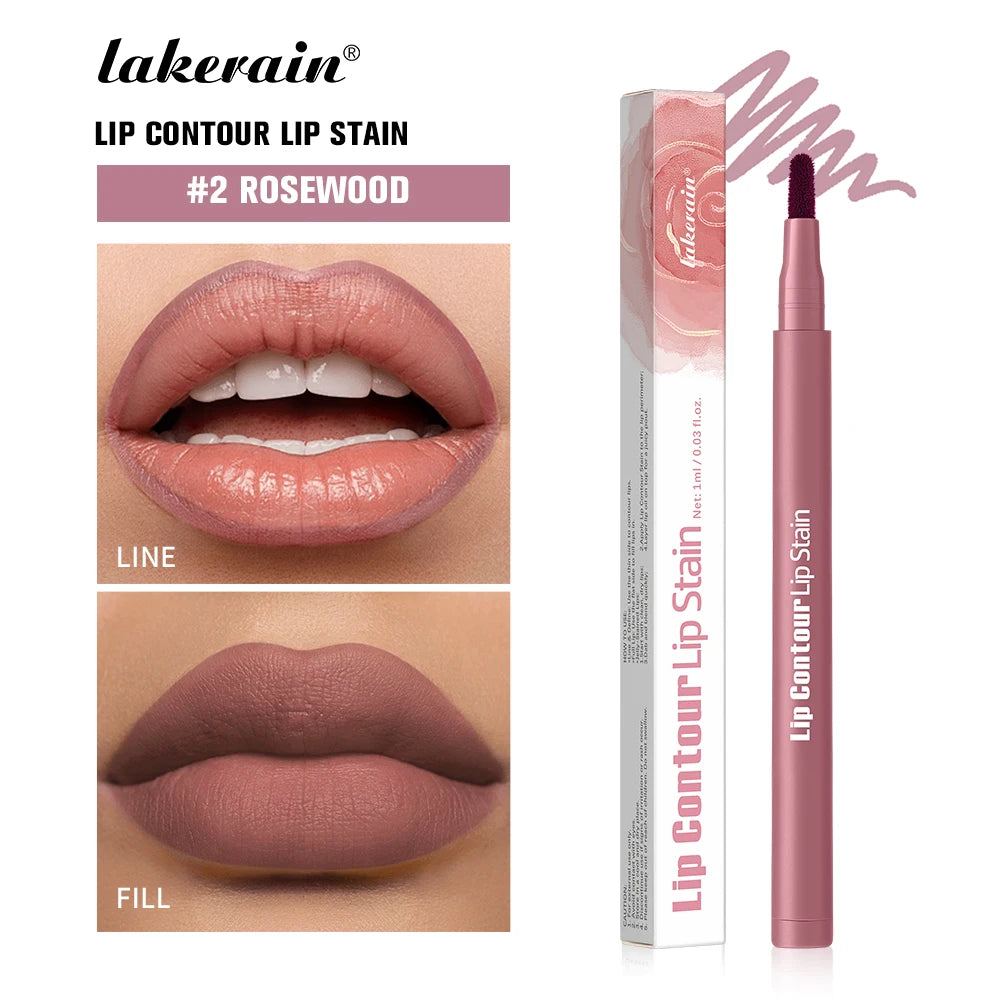 Dual-Sided Long-Lasting Waterproof Lip Stain and Liner Pen - 36
