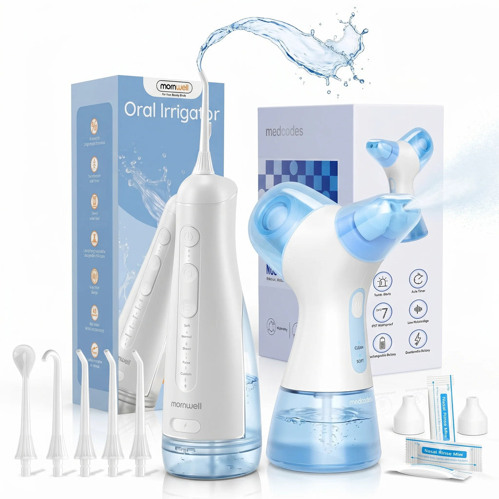 Portable Oral Irrigator and Nasal Rinse Cleaning Kit