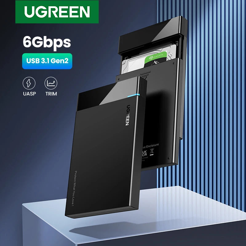 2.5-inch USB 3.1 Hard Drive Enclosure for SATA SSD and HDD
