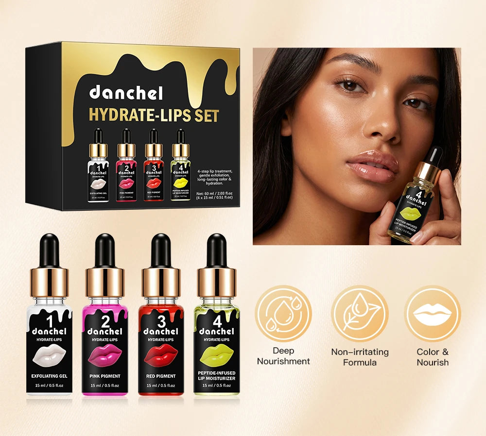 4-Step Lip Care and Exfoliation Treatment Set
