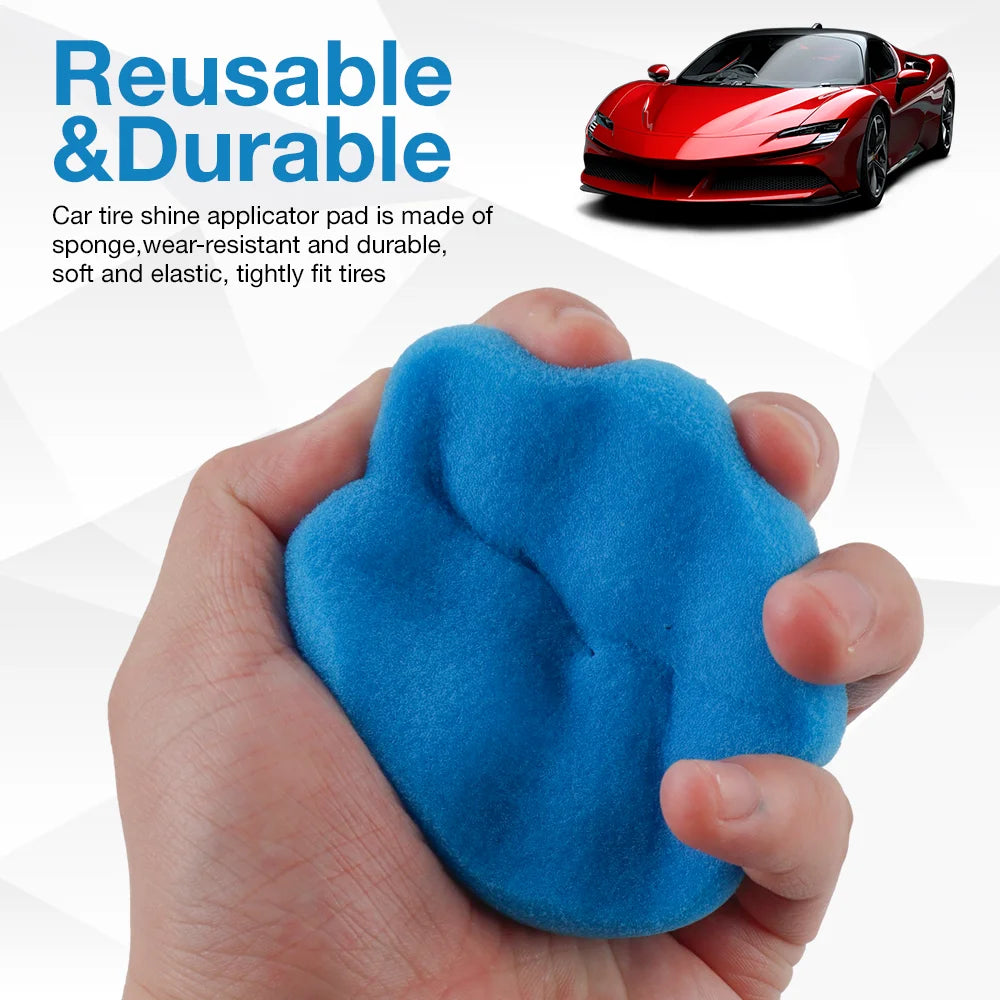 Tire Shine Applicator with Integrated Reservoir for Car Detailing - 3