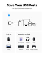 Bluetooth 5.4 USB Adapter for PC Wireless Connectivity