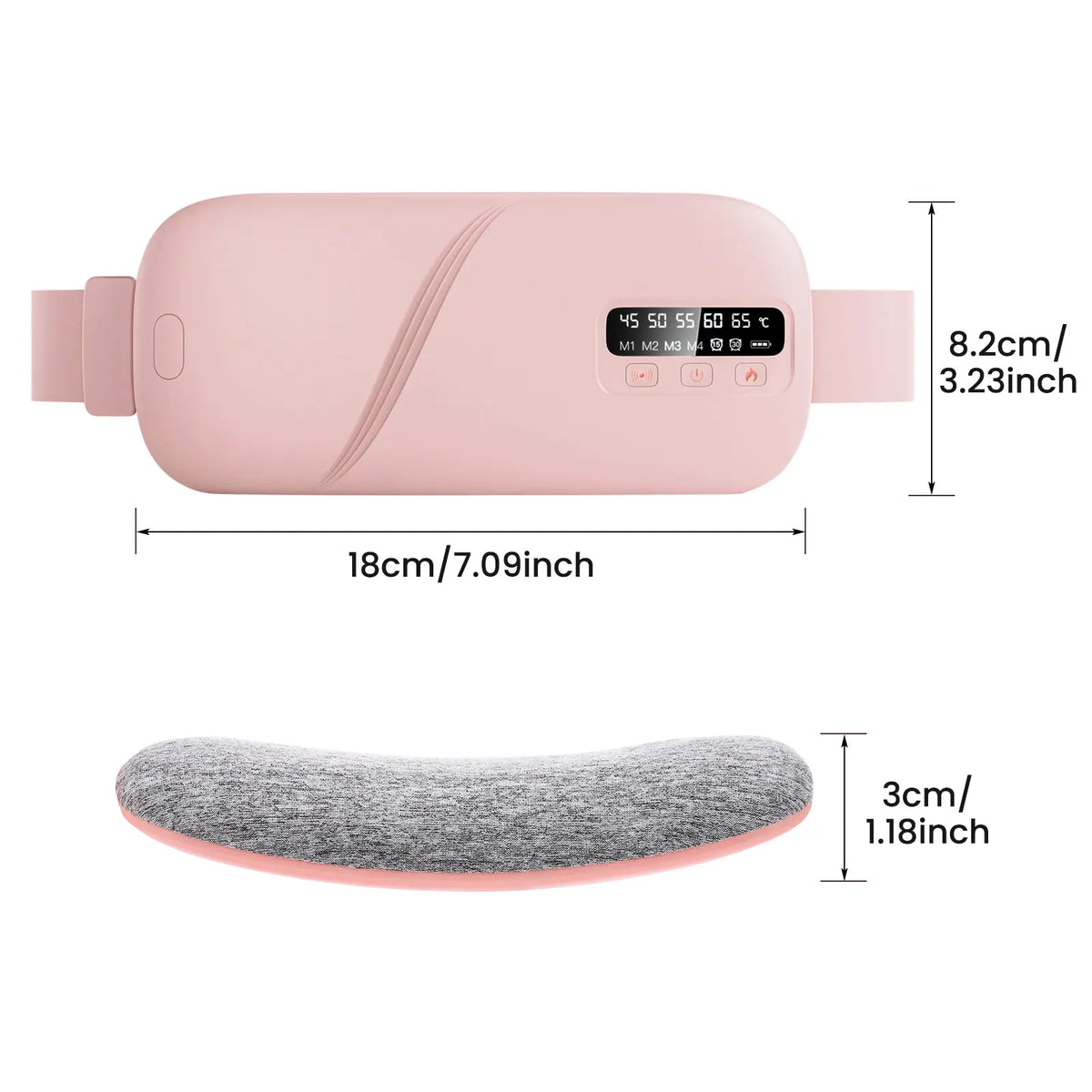 Cordless Heated Massage Belt for Menstrual Cramps
