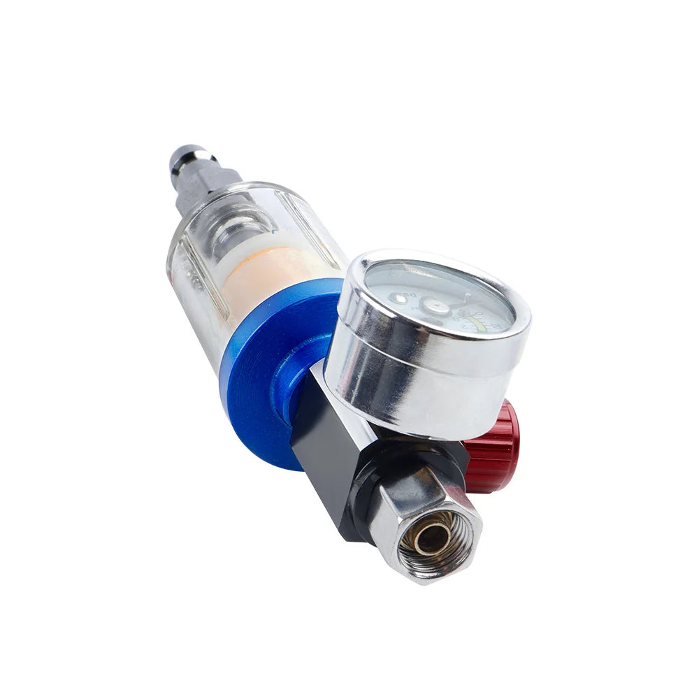 1/4" Air Pressure Regulator and Water Trap Filter for Spray Guns