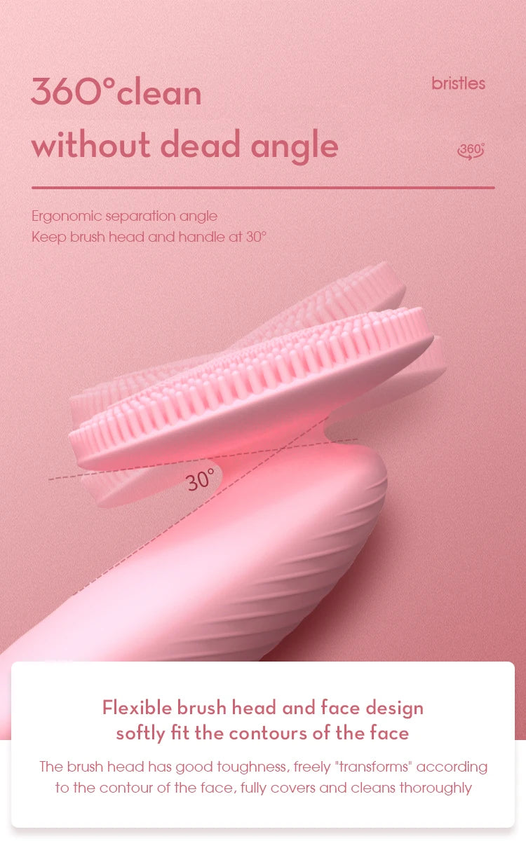 Electric Silicone Facial Cleansing Brush for Pore Cleaning