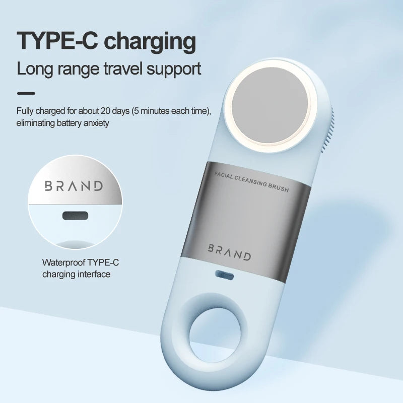 Hot and Cold Facial Cleansing Brush with Massager