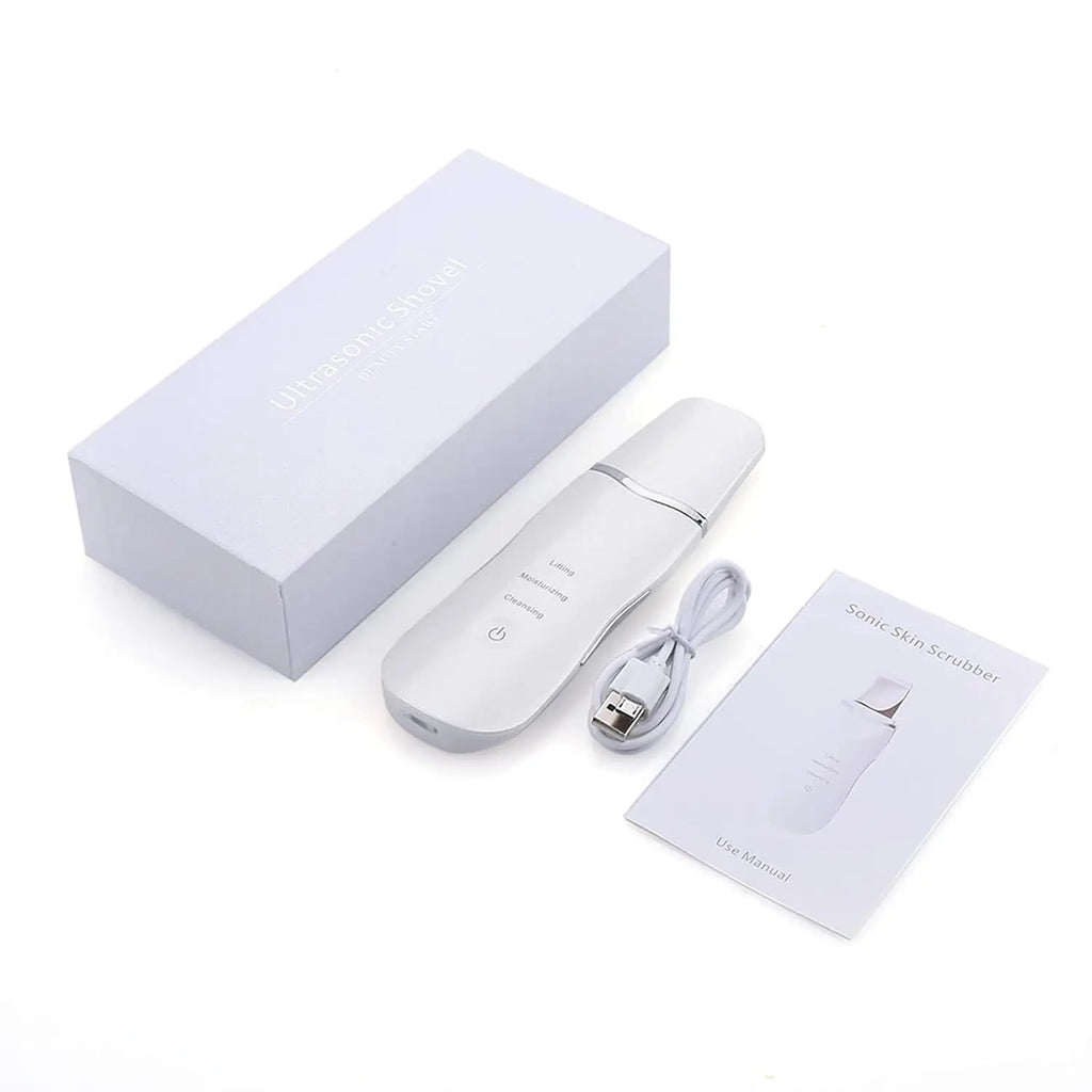 3-in-1 Ultrasonic Facial Skin Scrubber and Pore Cleaner