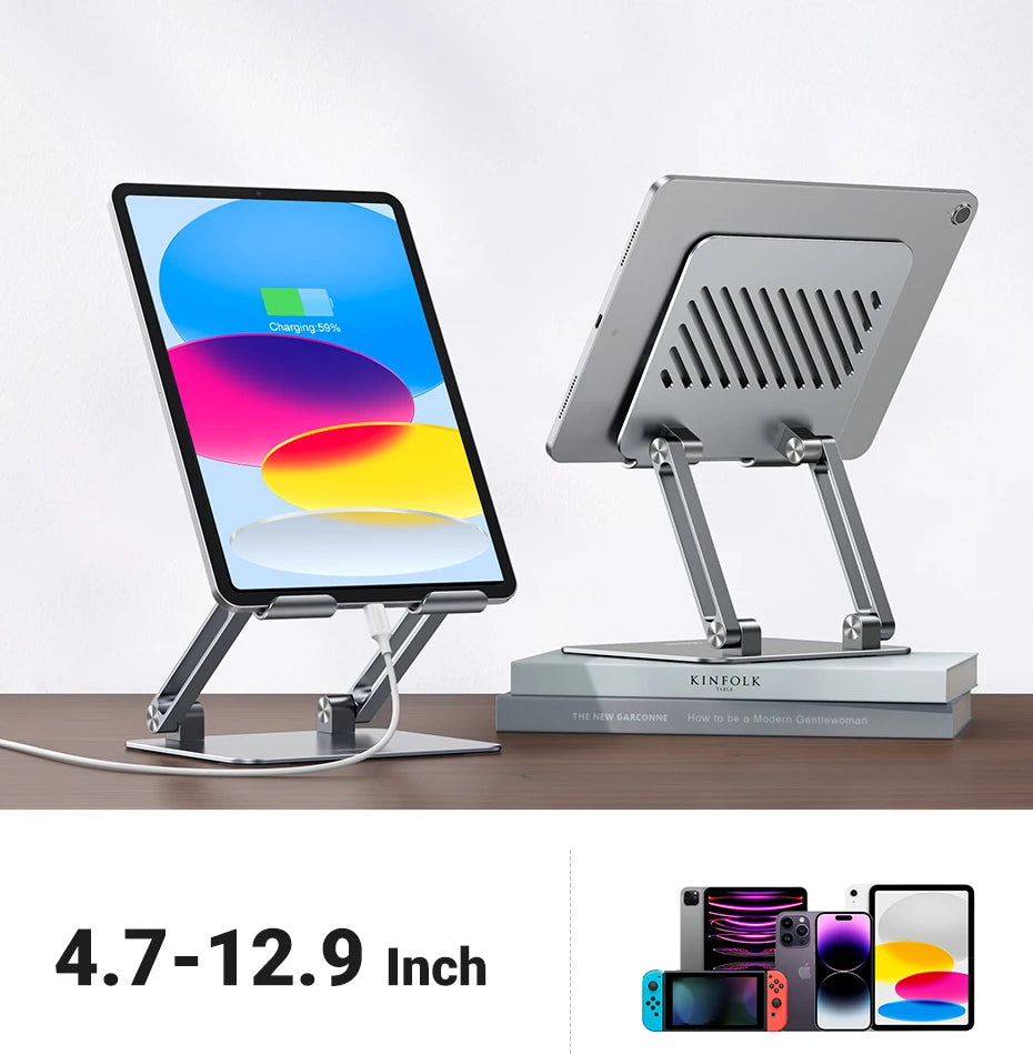 Adjustable Aluminum Tablet and Phone Stand - 9