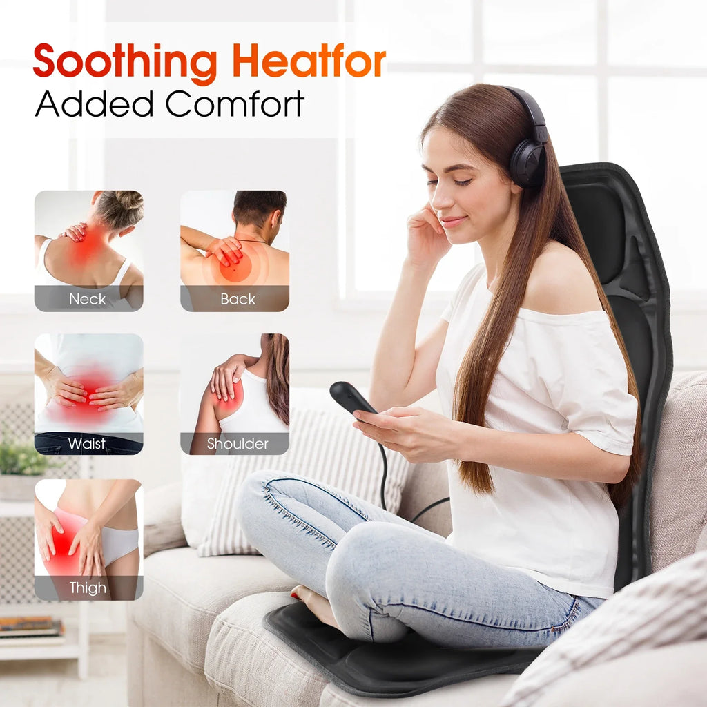 Full-Body Electric Heated Massage Chair Cushion
