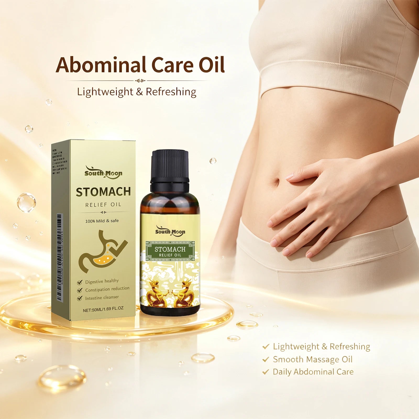 Herbal Abdominal Massage Oil for Digestive Relief - 5