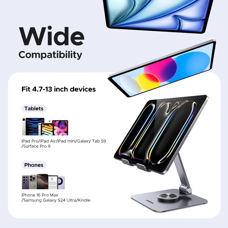 360° Rotatable Aluminum Tablet and Phone Stand - 3