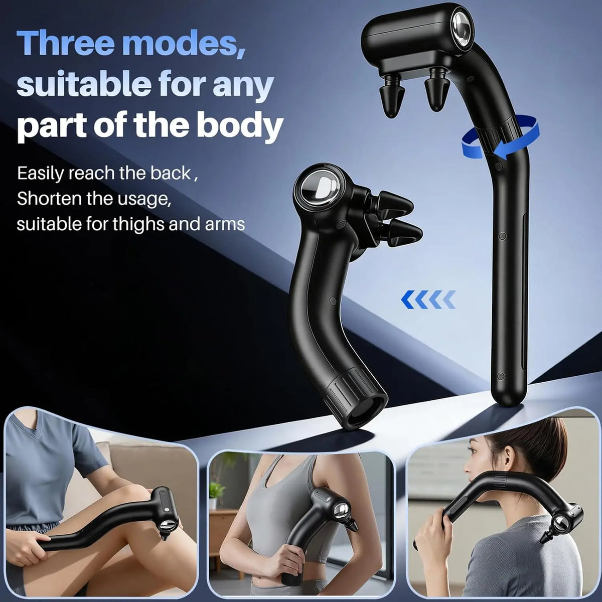 Dual Head Handheld Percussion Muscle Massage Gun