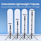 1.7m Extendable Aluminum Phone Tripod with Bluetooth Remote