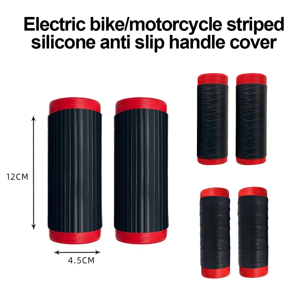 Anti-Vibration Silicone Motorcycle Handlebar Grip Covers - 6