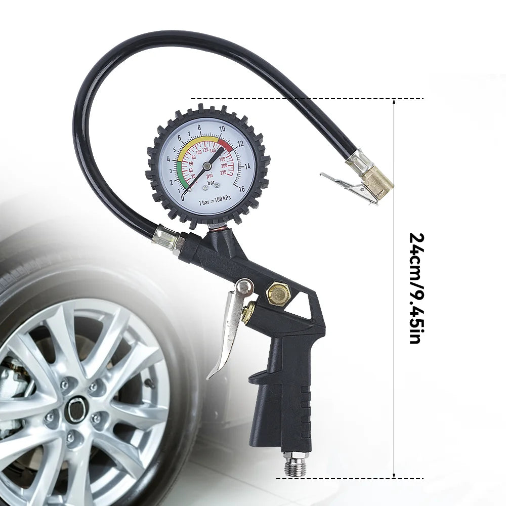 Multifunctional Tire Pressure Gauge and Inflator