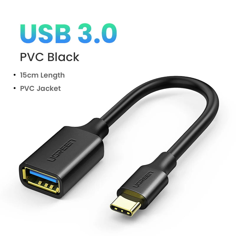 USB-C to USB 3.0 OTG Adapter Cable for Smartphones and Tablets