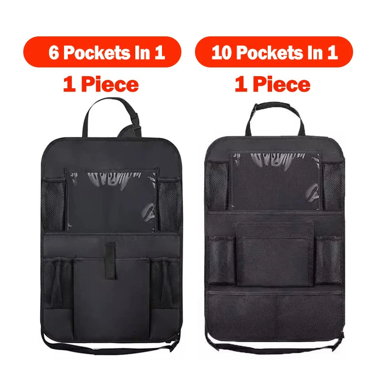 Car Seat Back Organizer with Tablet Holder and Storage Pockets