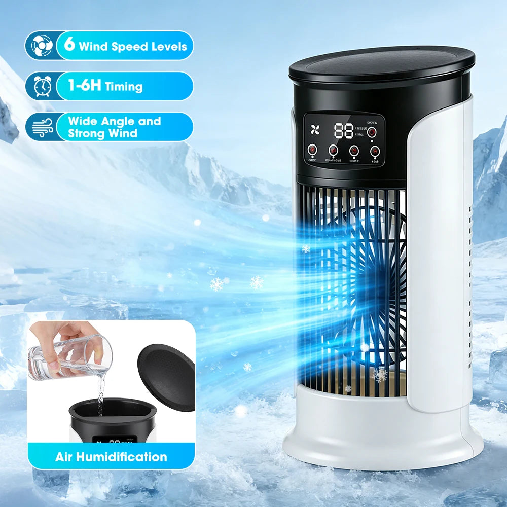 Portable Desktop Air Cooling Fan with Humidifier