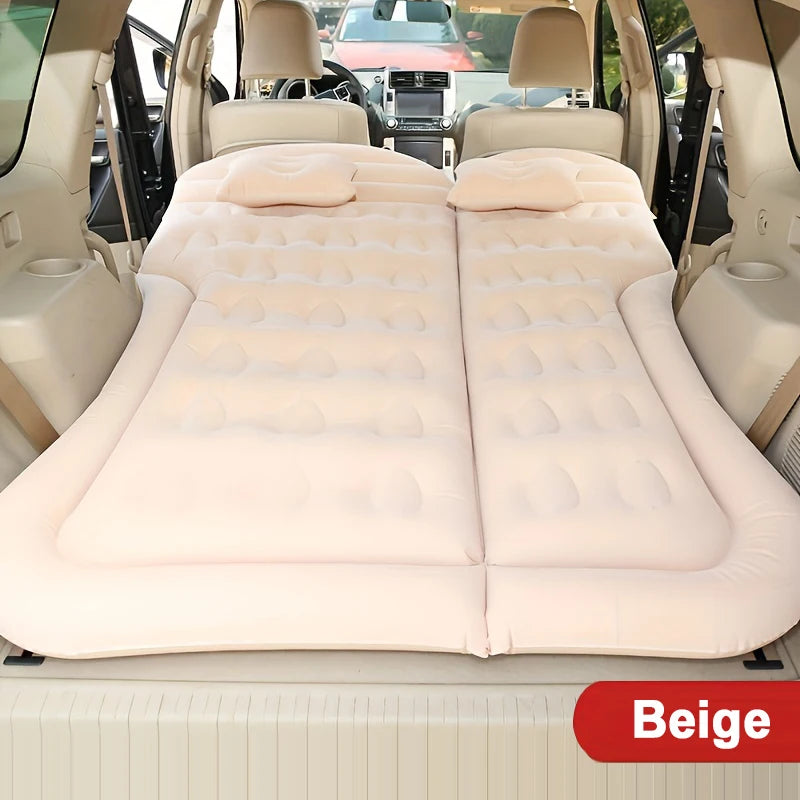 Inflatable Car Back Seat Mattress Bed with Pillows and Storage Bag