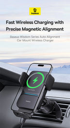 15W Fast Wireless Car Phone Charger with Automatic Clamp