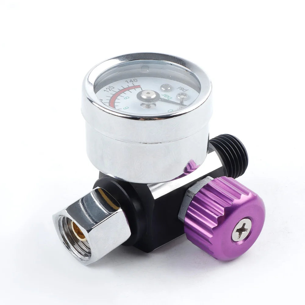 Adjustable G1/4 Air Pressure Regulator for Spray Guns - 8