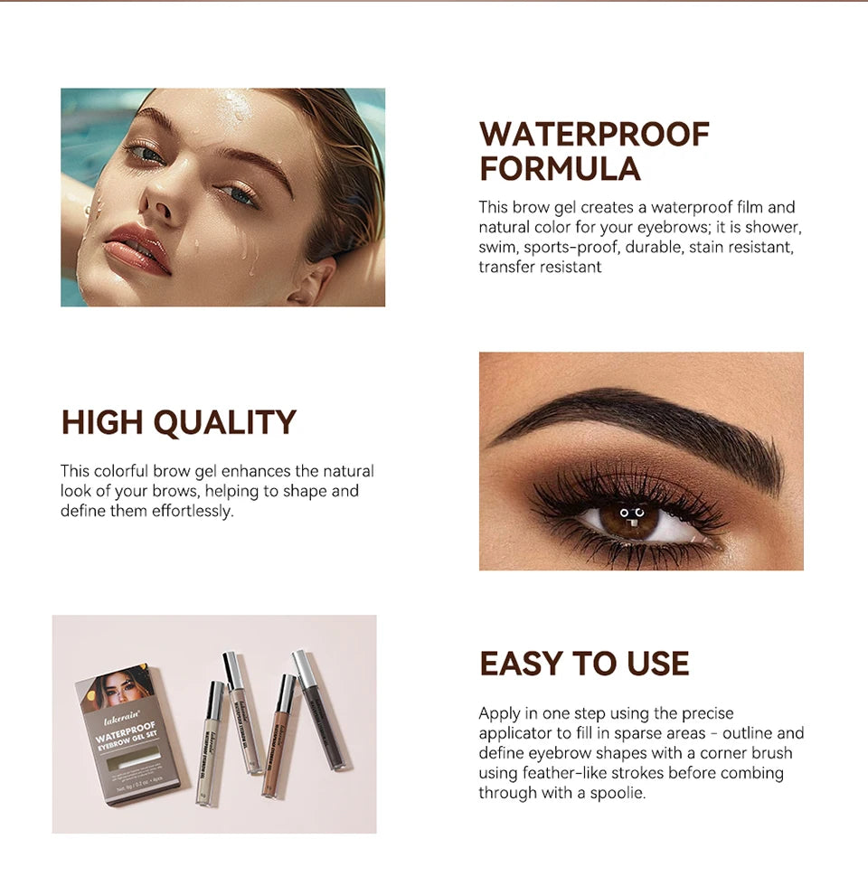 Waterproof Eyebrow Gel Set for Long-Lasting Defined Brows