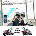Bluetooth 5.3 Motorcycle Helmet Intercom Headset for 2 Riders 300M