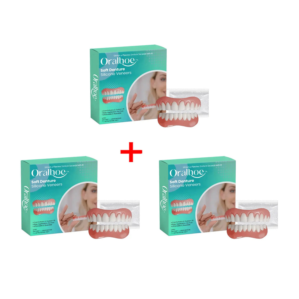 Flexible Silicone Cosmetic Denture Set for Smile Restoration