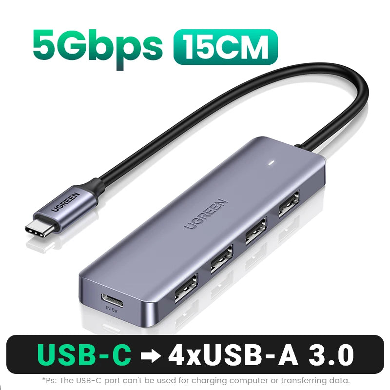 4-Port USB-C to USB 3.0 Data Hub Adapter
