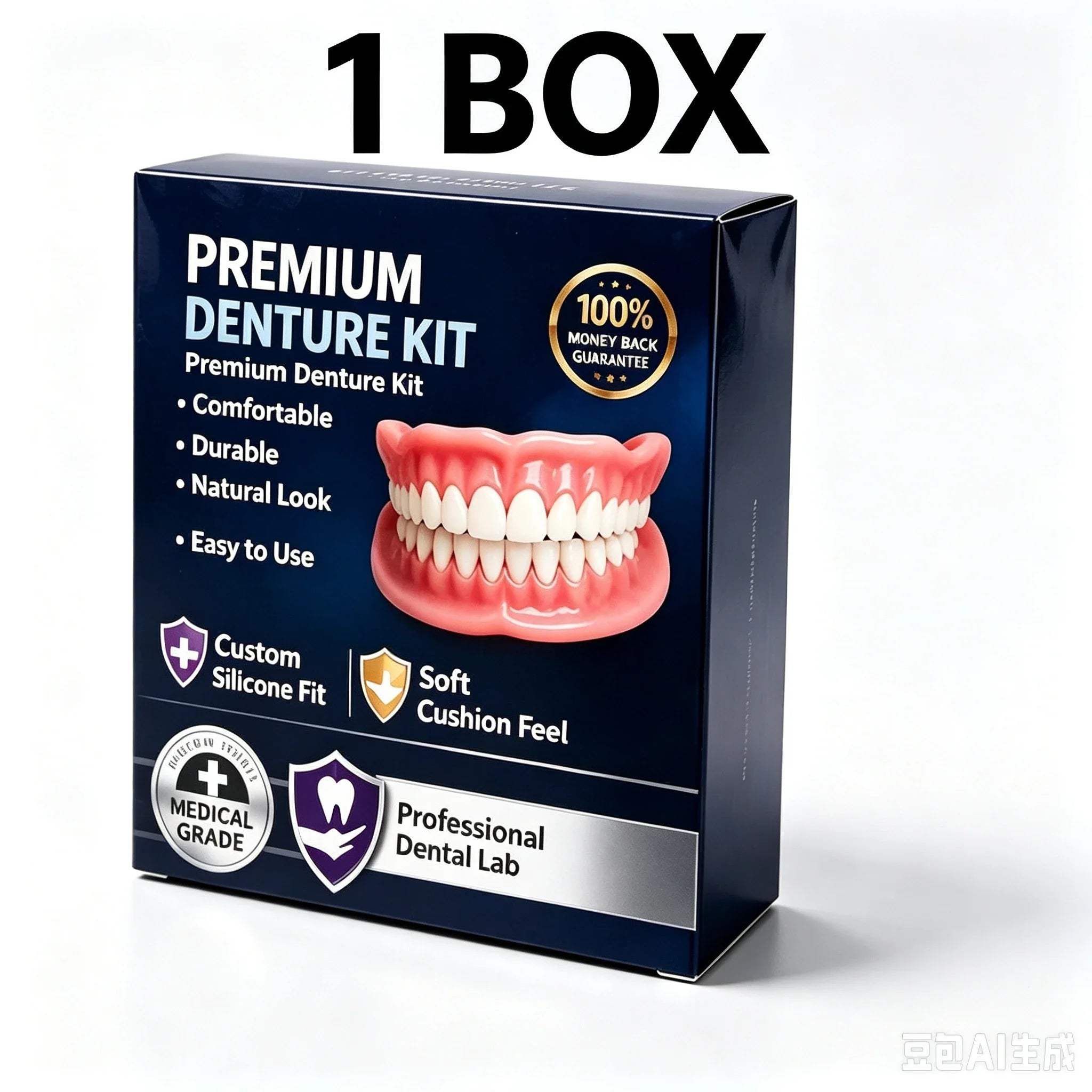 Temporary Silicone Cosmetic Denture Kit for Natural Smile - 16