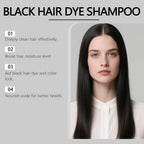 4-in-1 Instant Black Hair Dye Shampoo for Gray Coverage